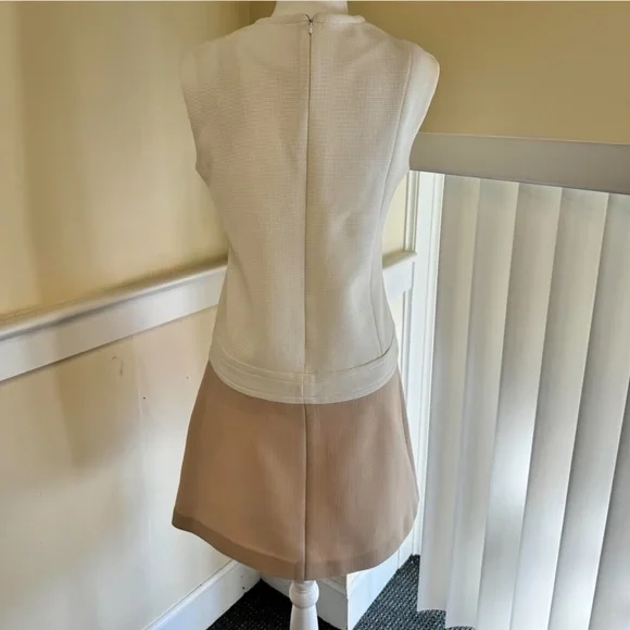 Elegant Tan Women's Coat with Dress - Picture 5 of 7